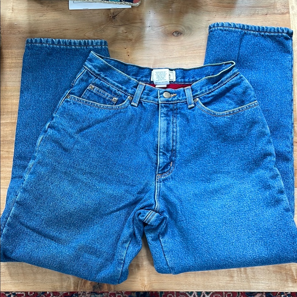 L.L. Bean Fleece Lined Relaxed Jeans High-Rise Classic